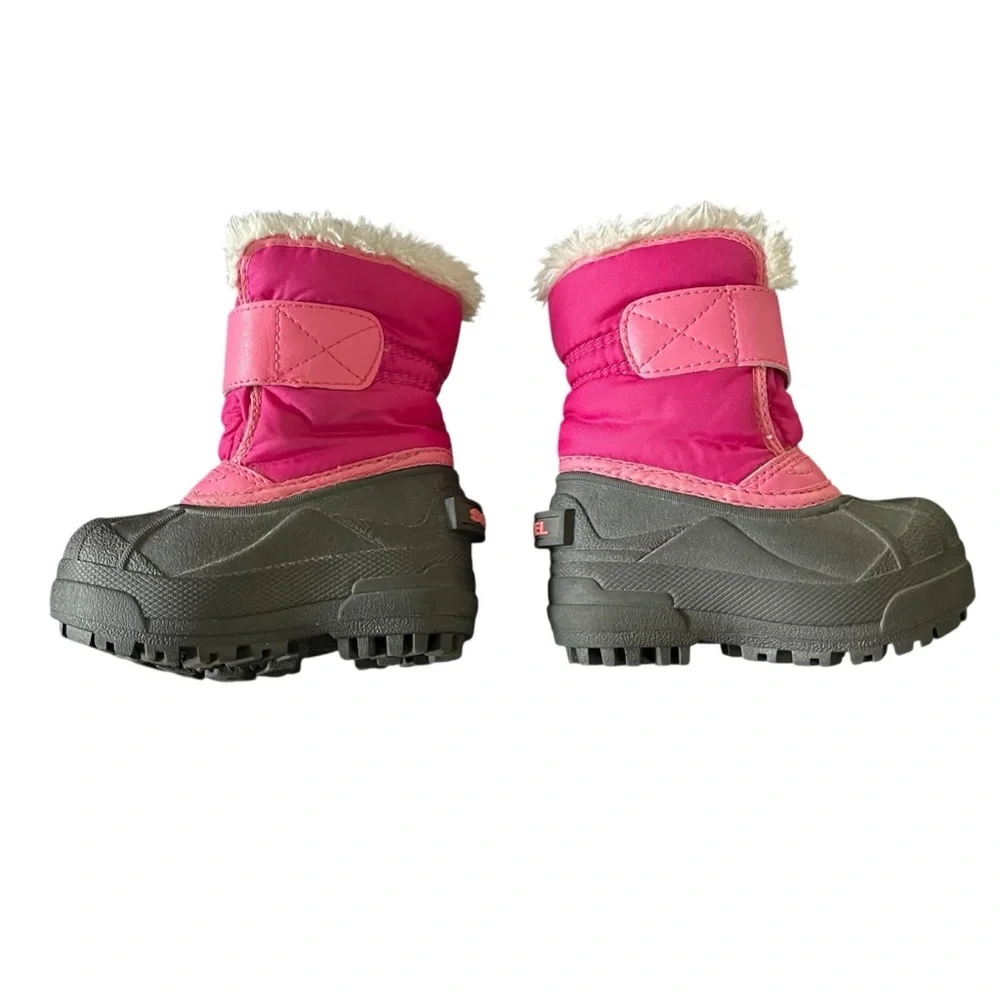SOREL Snow Commander Toddler Boot in Tropic Pink, Deep Blush